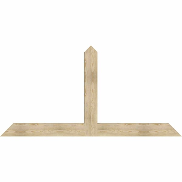 Ekena Millwork Portland Rough Sawn Timber Gable Bracket, Douglas Fir, 84"W x 42"H x 4"D x 6"F, 12/12 Pitch GBW084X42X0406POR00RDF - main